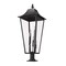 Z-Lite Gannon 5 Light Outdoor Pier Mounted Fixture, 16in. W x 42.25in. H, Black 5008PHXXLR-533PM-BK - alternate 8